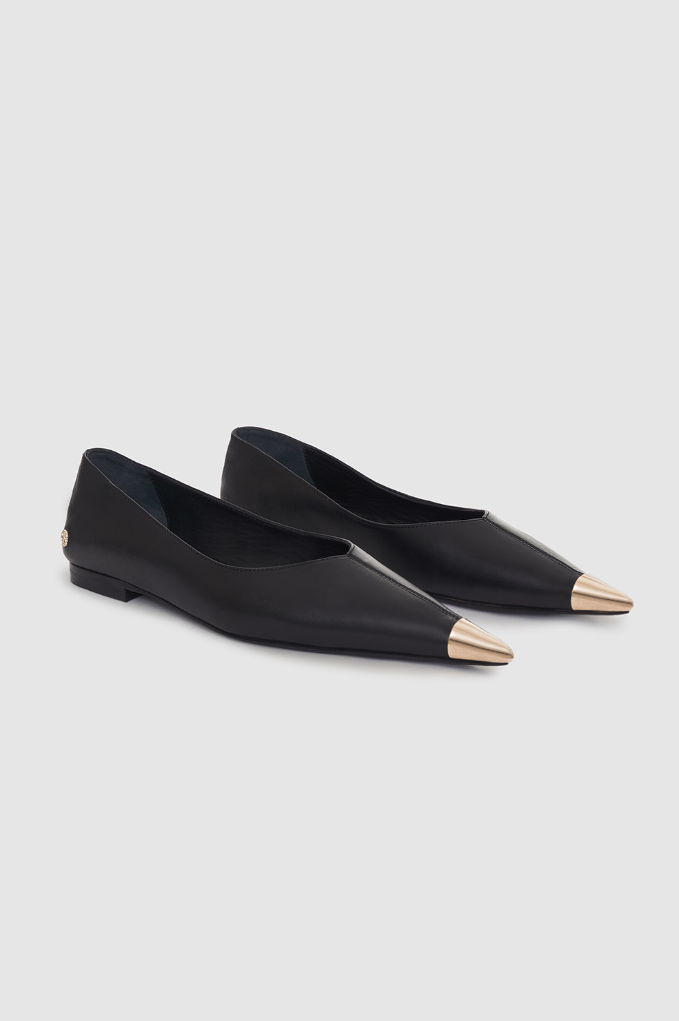 ANINE BING Nina Flats With Metal Toe Cap Black ANINE BING EU