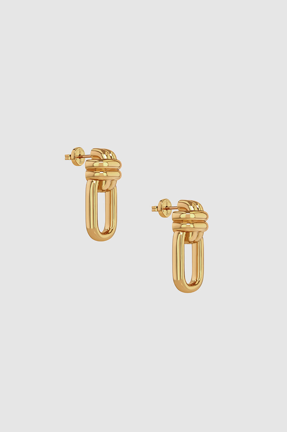 ANINE BING Signature Link Double Cross Earrings - Gold