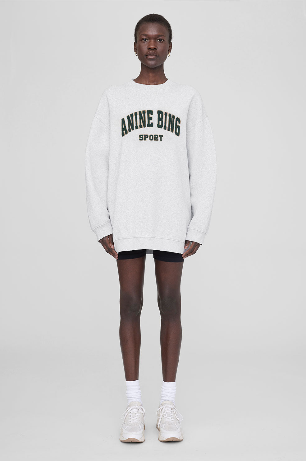 Staff Style • CASEY in the NEW Anine Bing Tyler sweatshirt in