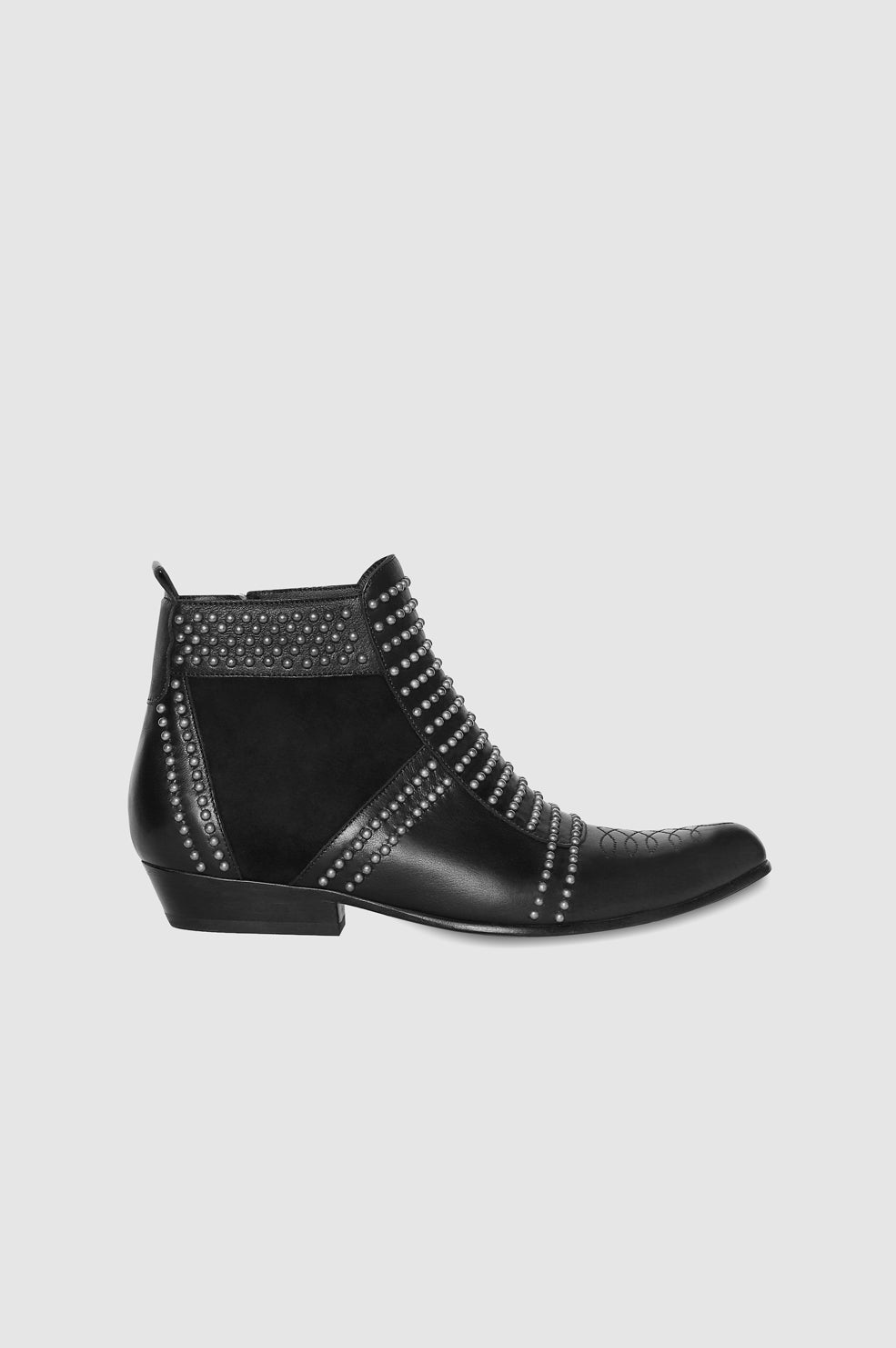 Black boots hotsell with silver studs