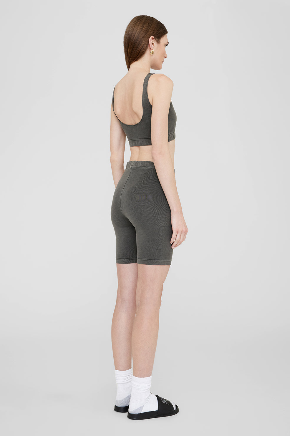 Reebok x ANINE BING Bike Short - Medium Grey Heather View 2