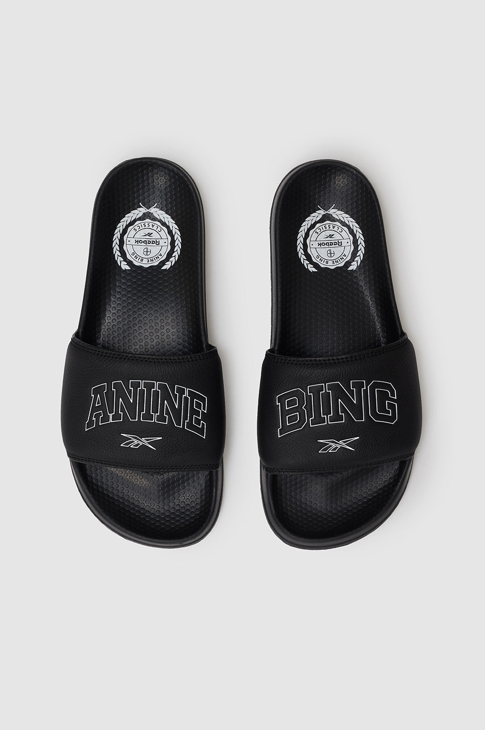Reebok x ANINE BING Classic Slides - Black White View 4
