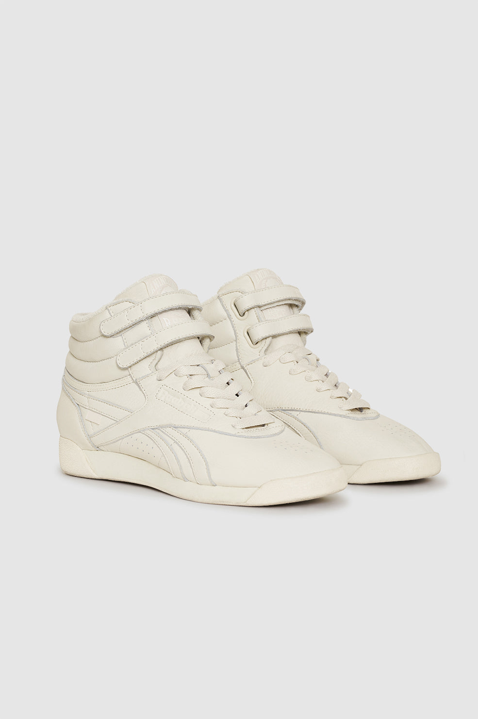 Reebok x ANINE BING Freestyle Hi Shoes - Bone White View 3