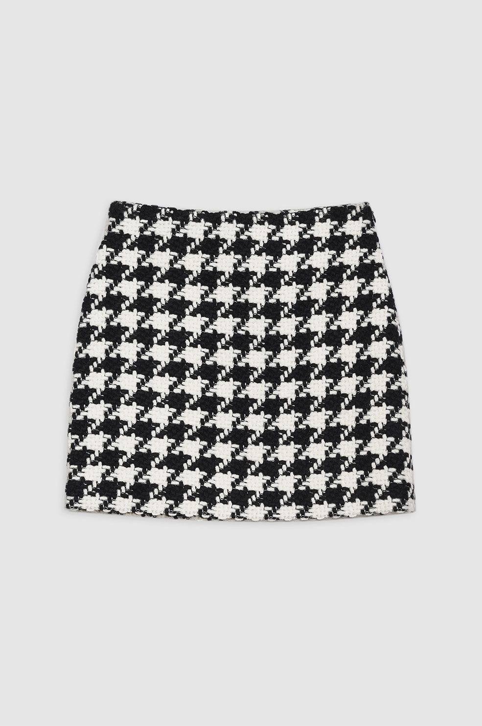 Ada Skirt - Black And White Houndstooth View 3