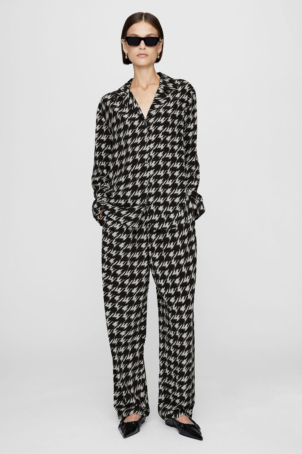 Aiden Shirt - Houndstooth Print