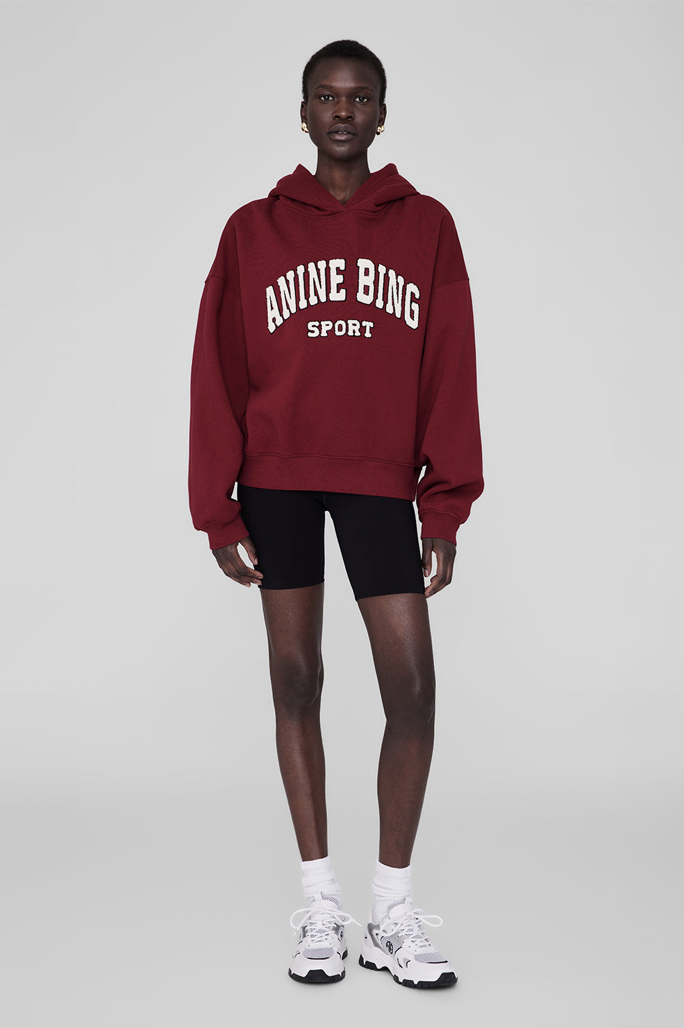 ANINE BING Alec Hoodie Sport - Cabernet