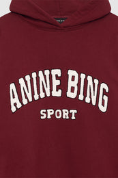 ANINE BING Alec Hoodie Sport - Cabernet 