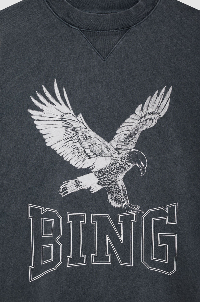 ANINE BING Alto Sweatshirt Retro Eagle - Washed Black