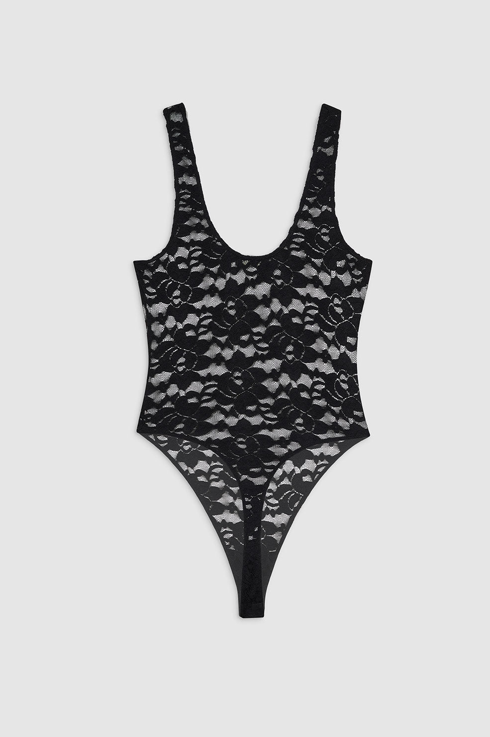 ANINE BING Alysha Bodysuit - Black Floral – ANINE BING EU