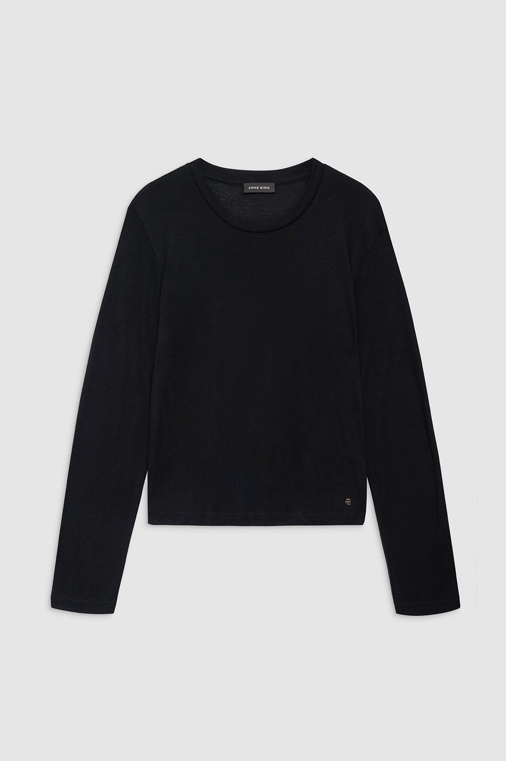 ANINE BING Amani Long Sleeve Tee - Black