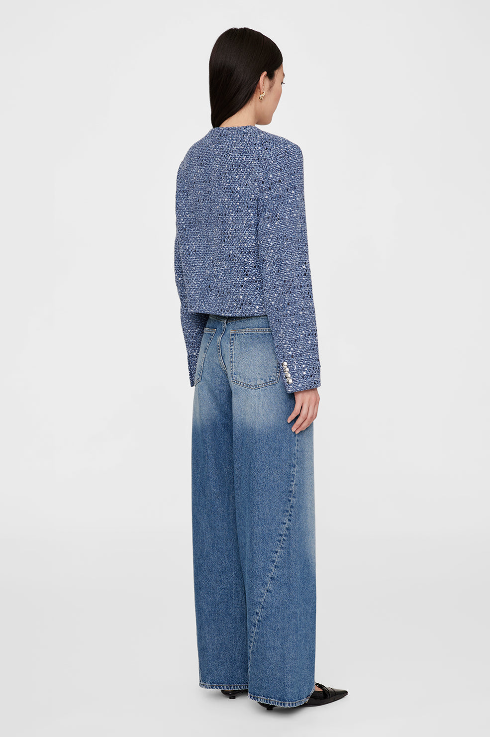 Amber Jacket - Blue Tweed View 2