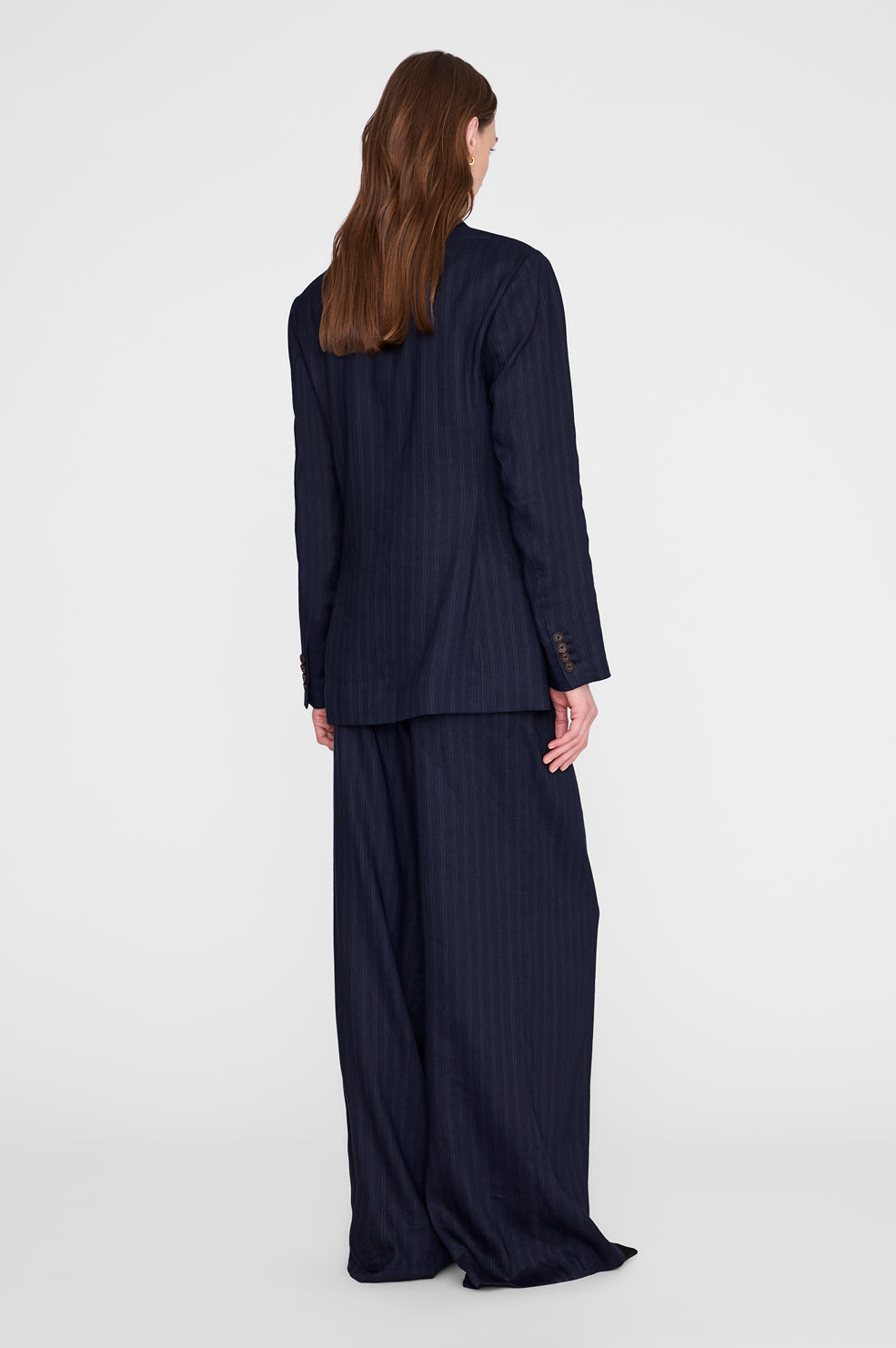 Aretha Blazer - Navy Pinstripe View 5