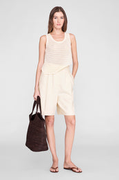 ANINE BING Arie Tank - Ivory - on model front
