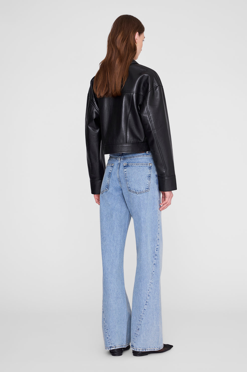 Assan Jacket - Black Recycled Leather View 5