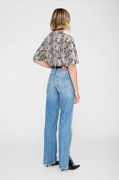 ANINE BING Avi Tee - Washed Python - on model back