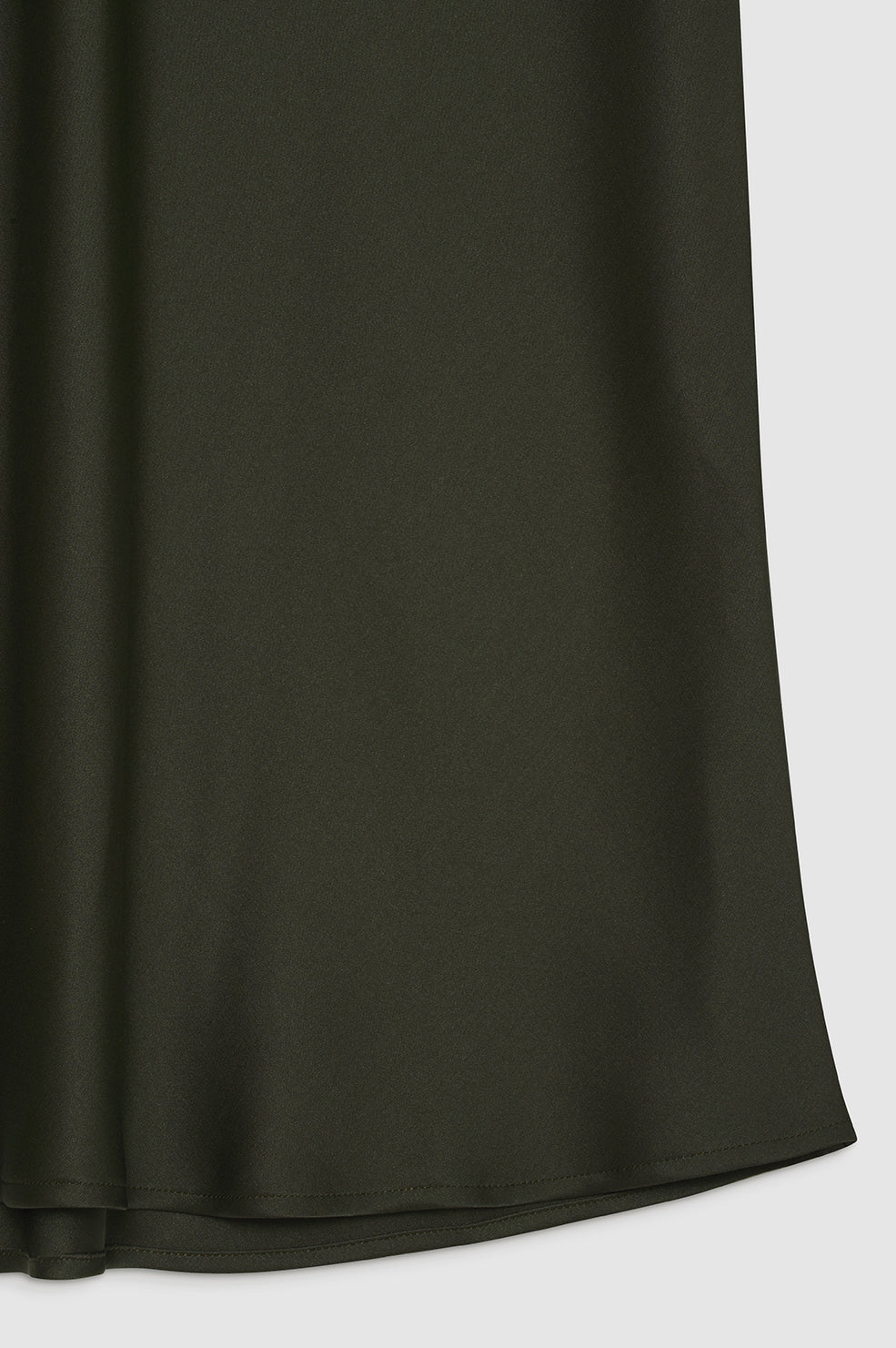 ANINE BING Bar Silk Skirt - Dark Olive