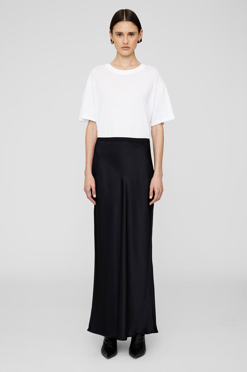Bar Silk Maxi Skirt - Black View 1