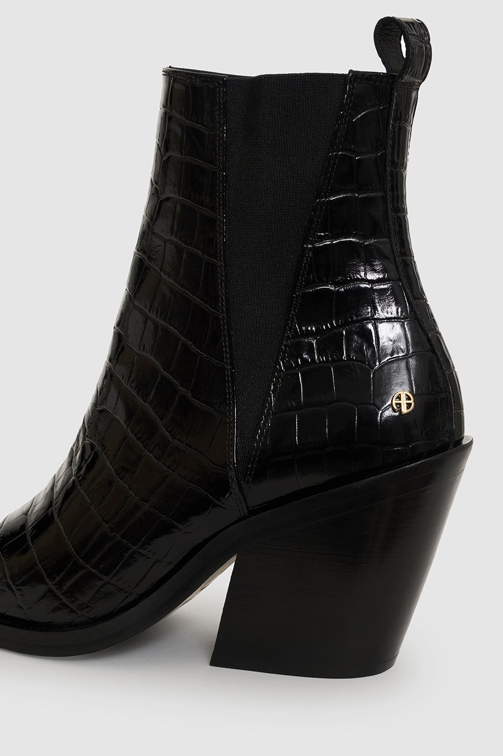 ANINE BING Bekah Boots - Black Embossed