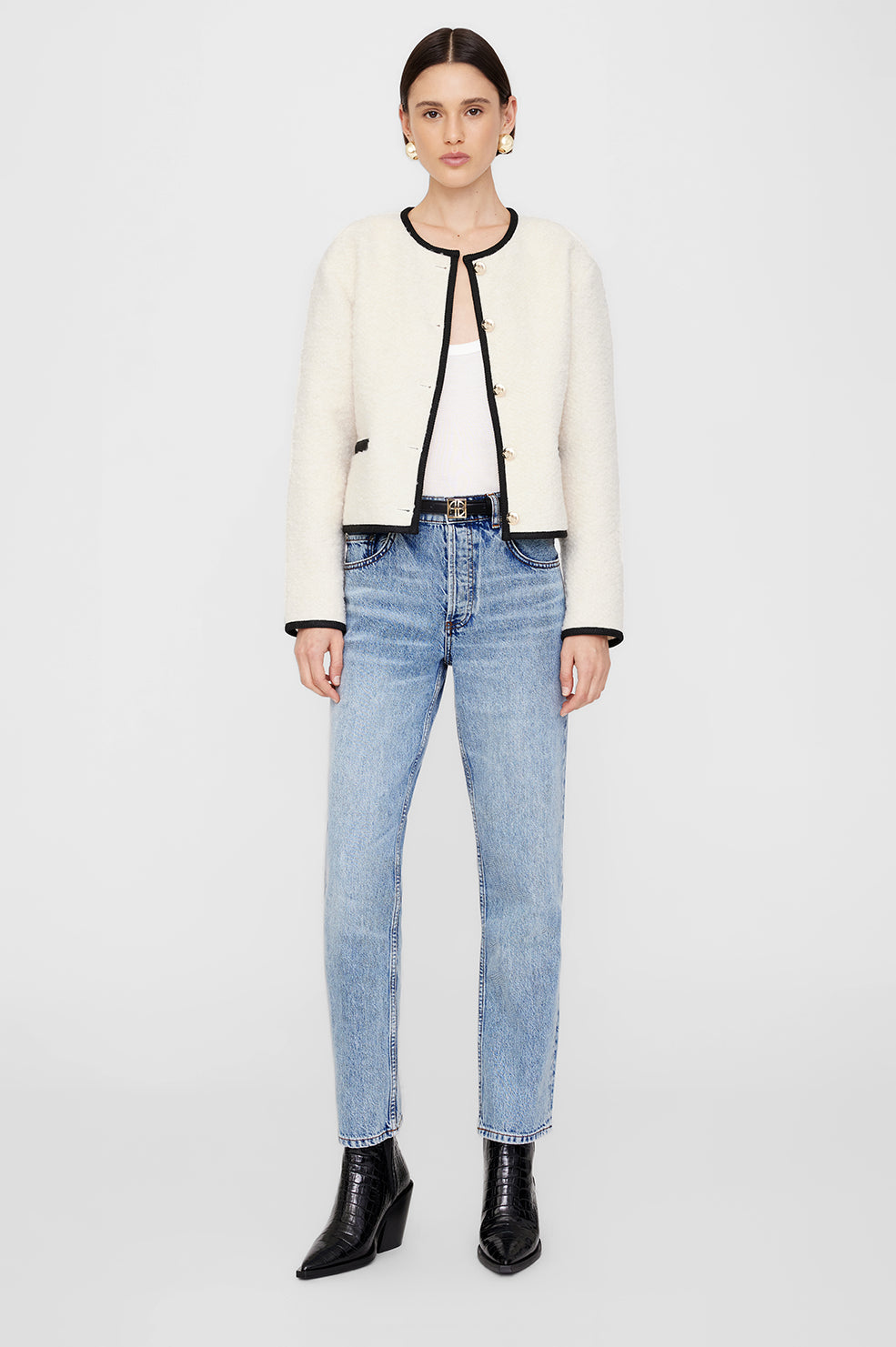 Bekah Boots - Black Embossed View 3