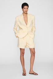 ANINE BING Brice Short - Butter Yellow - on model front
