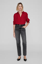 ANINE BING Bridget Shirt - Scarlet Red