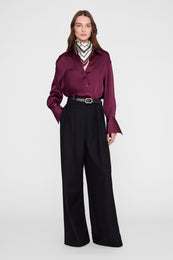 ANINE BING Bridget Shirt - Fig - on model front second image