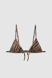 ANINE BING Brielle Bikini Top - Tiger Shell Print