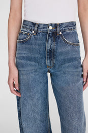 ANINE BING Brie Jean 33" - Cabana Blue - on model front second image