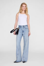 ANINE BING Brie Jean 33" - Reservoir Blue - on model front