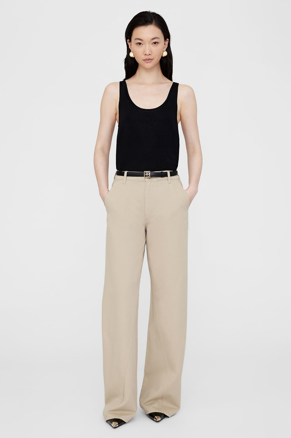 ANINE BING Briley Pant - Oatmeal