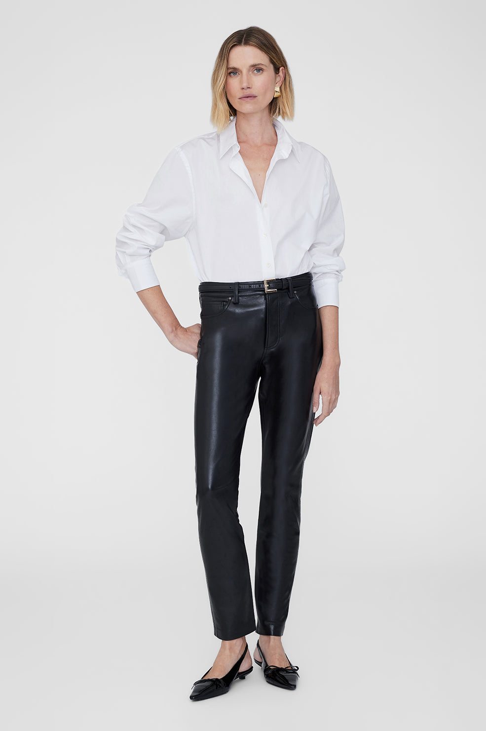 Bruno Pant - Black Recycled Leather