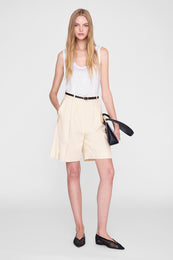 ANINE BING Bryson Short - Cream - on model front second image