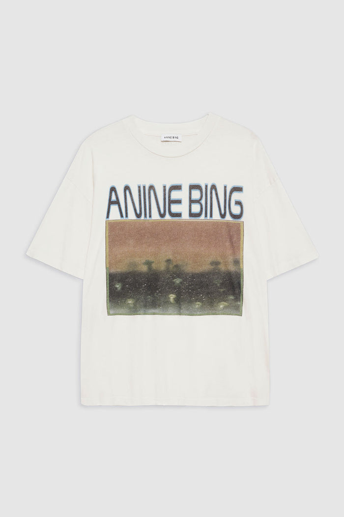 ANINE BING Cade Tee Mushrooms - Off White