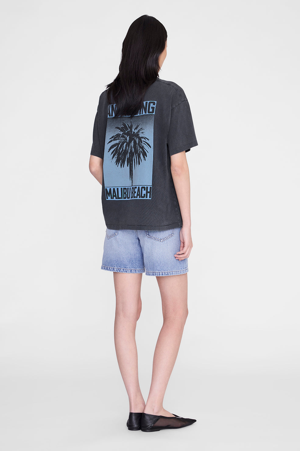 Cade Tee Palm - Washed Black View 2