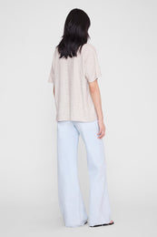 ANINE BING Cade Tee Anine Bing - Washed White Leopard - on model back