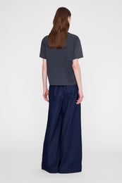 ANINE BING Cade Tee Leopard - Washed Black - on model back