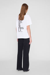 ANINE BING Cade Tee New Era Of Me - White - on model view