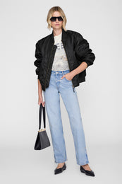 ANINE BING Cade Tee Wildflowers - Off White - on model front second image