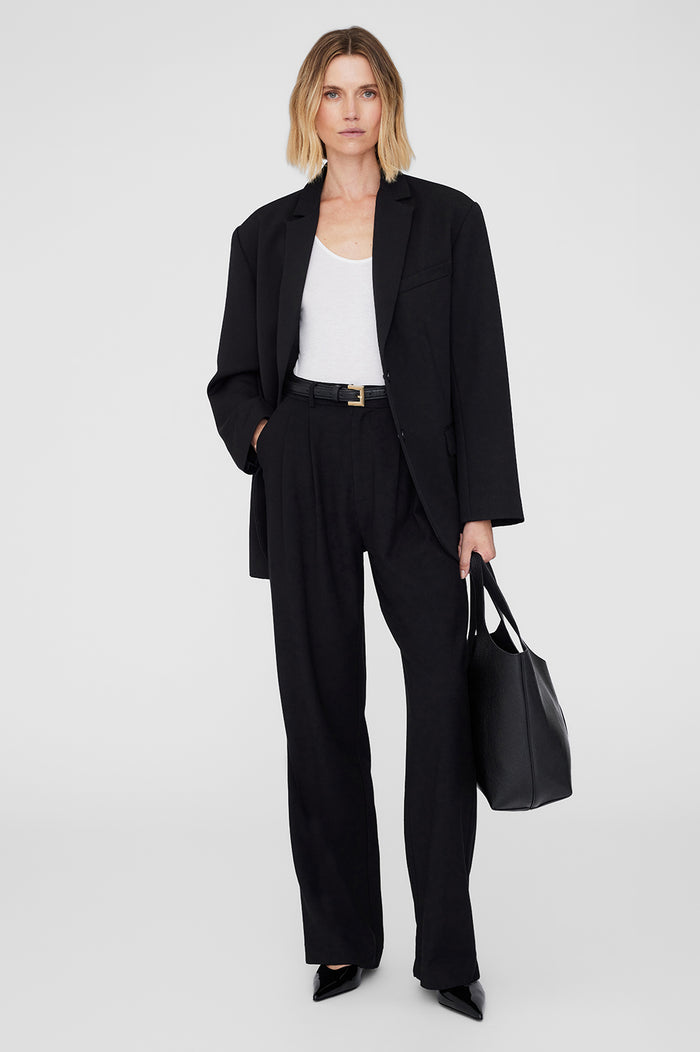 ANINE BING Carrie Pant - Black Twill