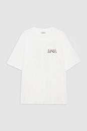 ANINE BING Cason Tee Graffiti - Ivory - Front View