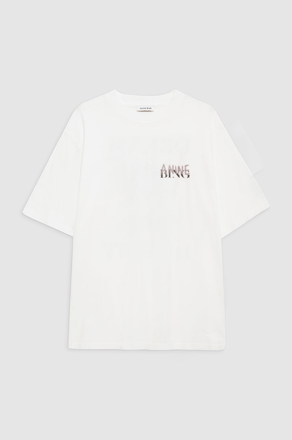 ANINE BING Cason Tee Graffiti - Ivory - Front View