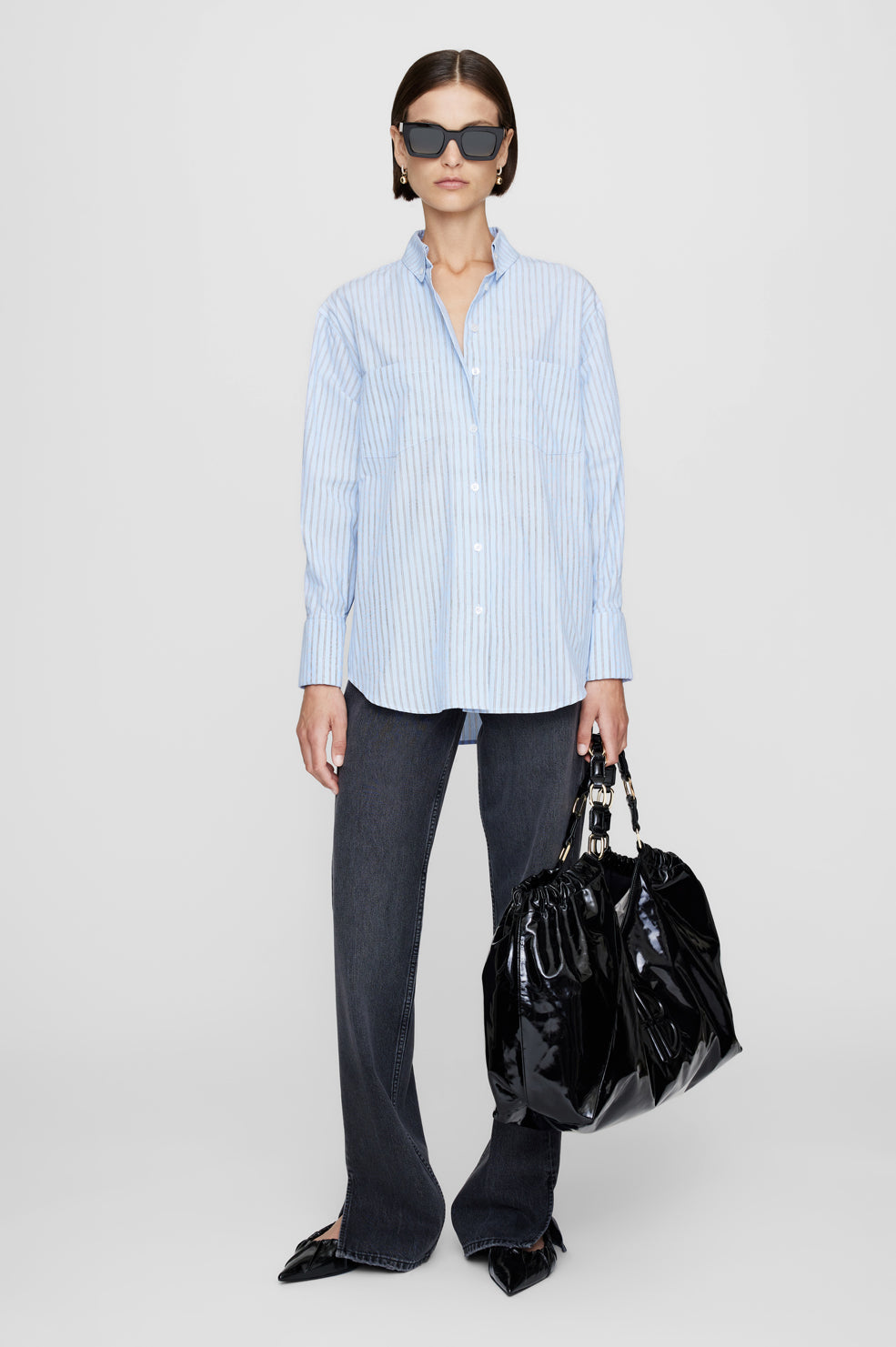 Catherine Shirt - Blue And White Stripe