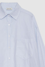 ANINE BING Chrissy Shirt - Blue And White Stripe