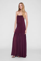 ANINE BING Clementine Dress - Fig - on model front
