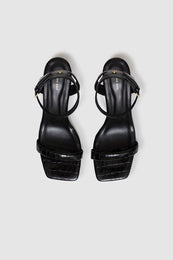 ANINE BING Cora Sandals - Black Embossed