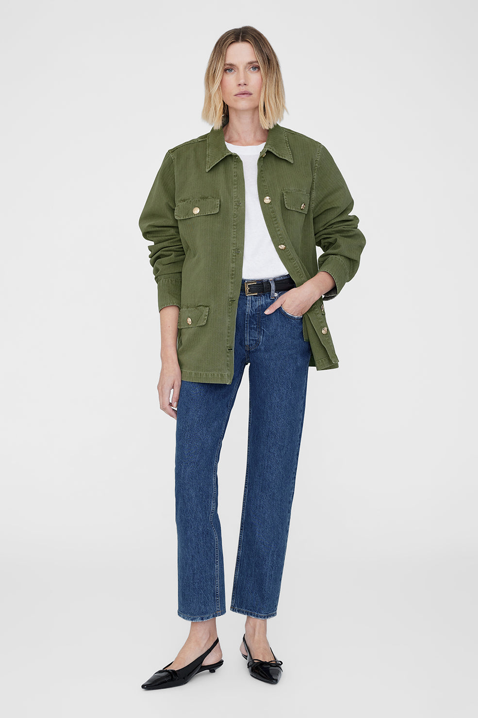 ANINE BING Corey Jacket - Army Green