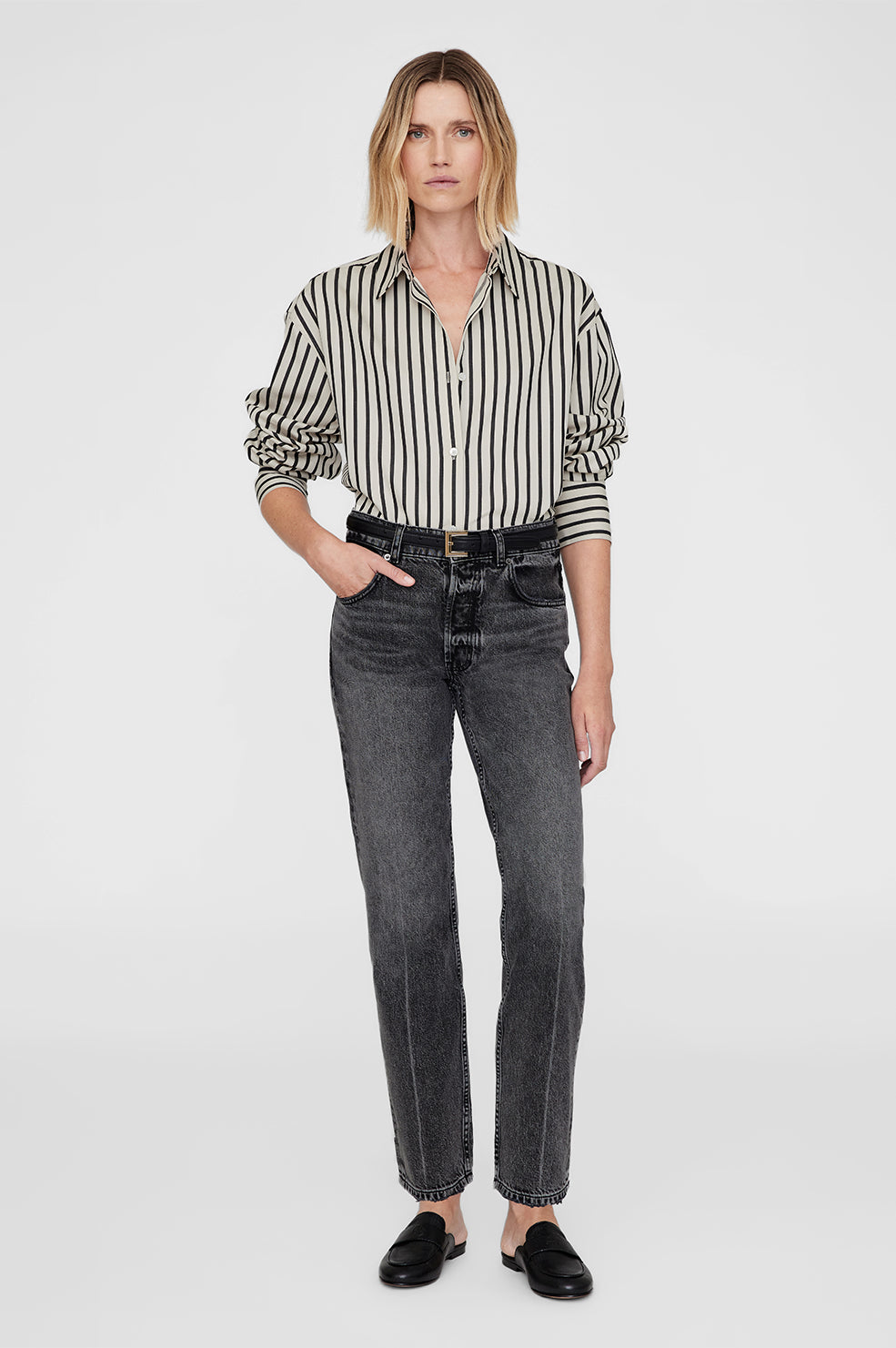 Corrine Mules - Mini Embossed Black View 3