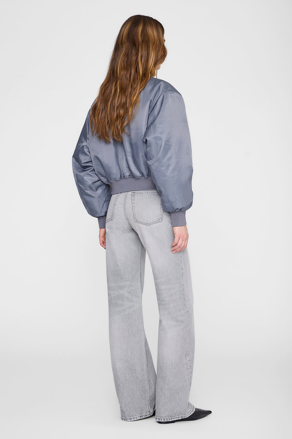 Cropped Leon Bomber - Dark Grey View 5