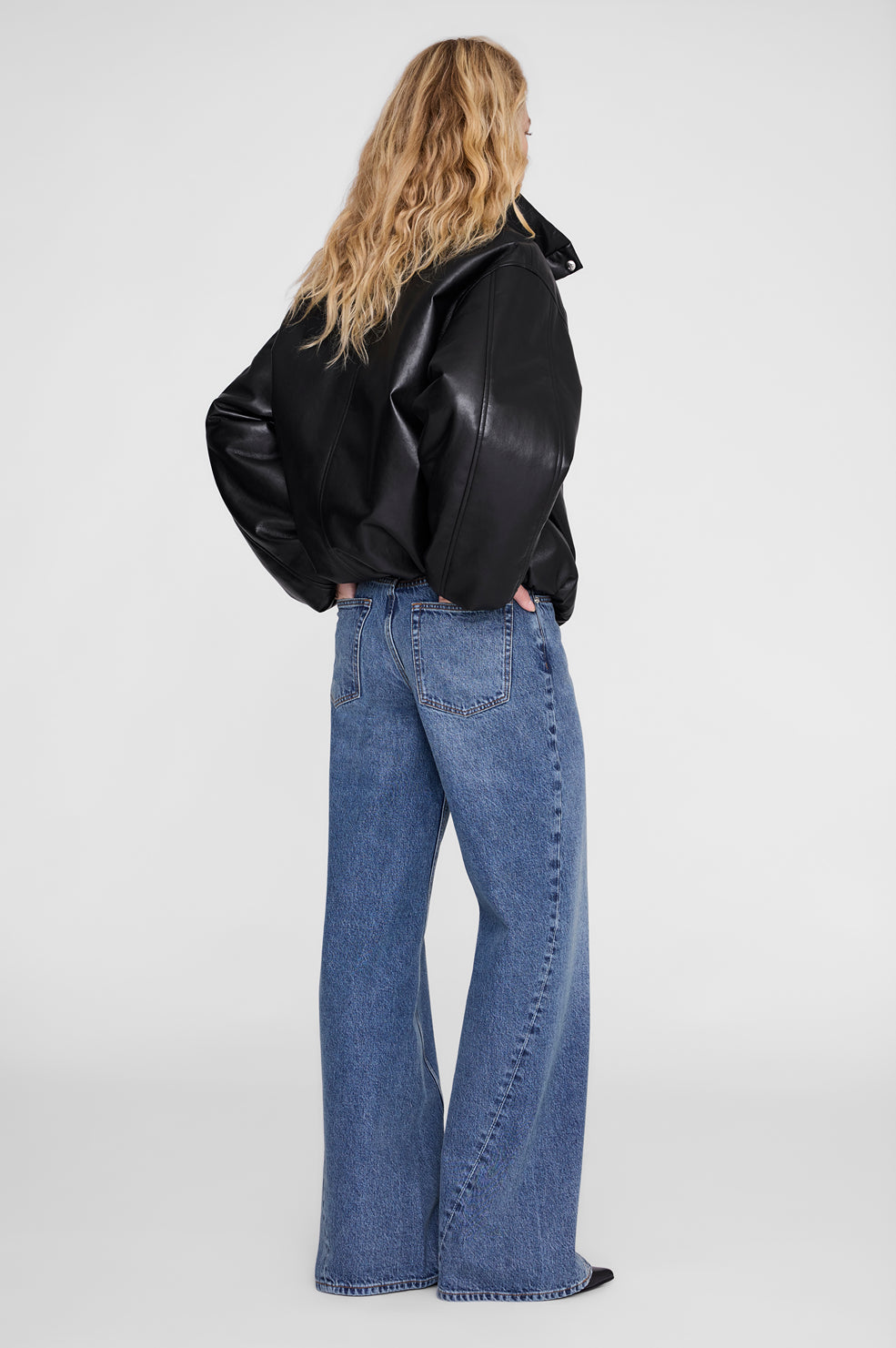 Cyrus Jacket - Black Recycled Leather View 3