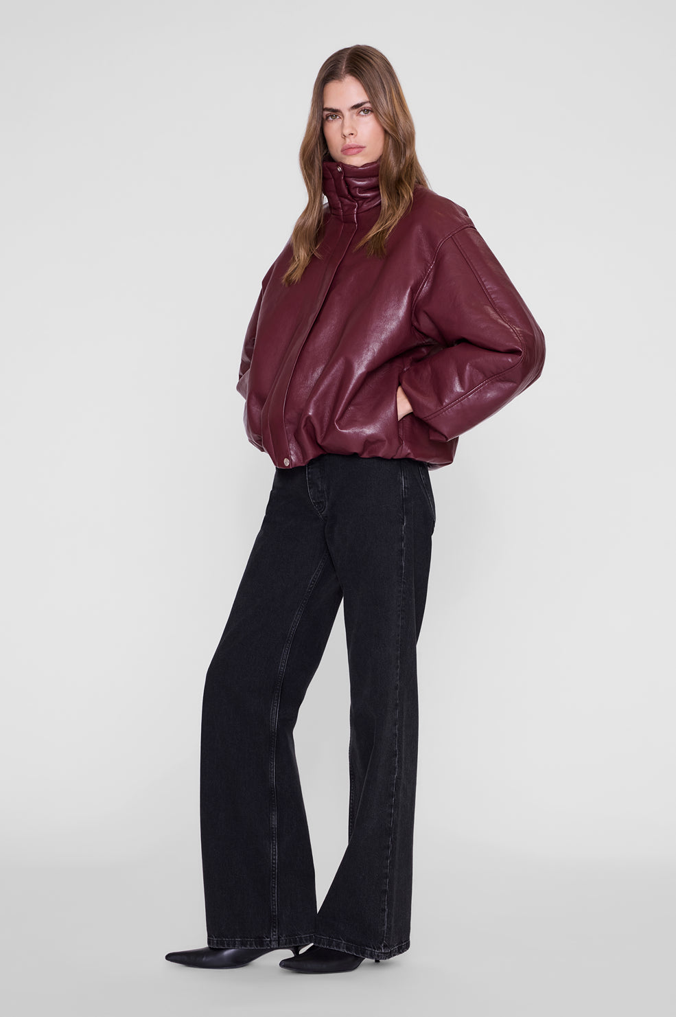 Cyrus Jacket - Black Recycled Leather View 2